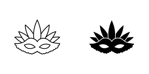 Mask for brazil carnival celebration icon vector illustration for web, ui designs