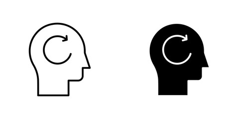 Memory recall icon vector illustration for web, ui designs