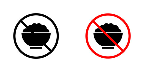No eating signs vector illustration for web, ui designs