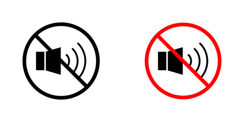 No sound signs vector illustration for web, ui designs