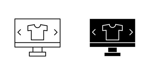 Online clothes shopping icon vector illustration for web, ui designs