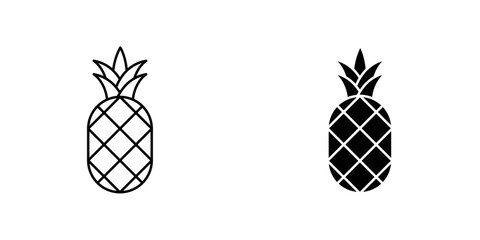Pineapple icon vector illustration for web, ui designs