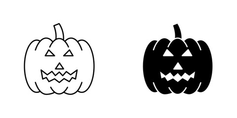 Pumpkin icon vector illustration for web, ui designs