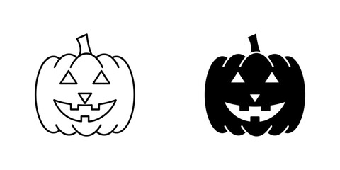 Pumpkin icon vector illustration for web, ui designs