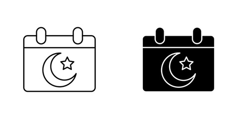 Ramadan calendar icon vector illustration for web, ui designs