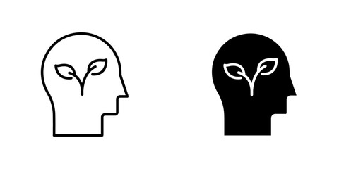 Think green icon vector illustration for web, ui designs