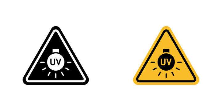 UV light do not look signs vector illustration for web, ui designs