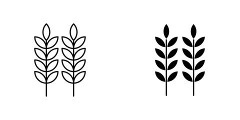 Wheat icon vector illustration for web, ui designs