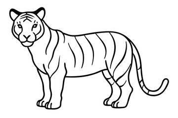 Minimalist Tiger Vector