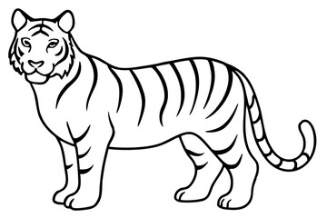 Minimalist Tiger Vector