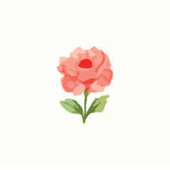 vector illustration of flowers in watercolor style