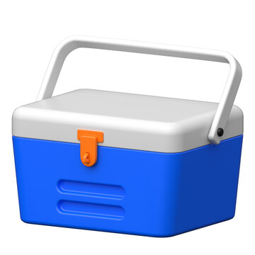 Ice Box 3D icon on transparent background