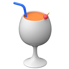 Margarita 3D icon on transparent background