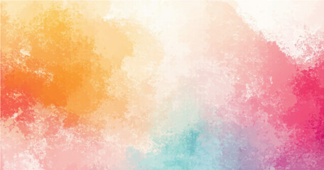 abstract background featuring a soft, blended texture similar to watercolor or clouds. The color palette should include pastel shades of Ash, grey, dark pink, sky blue, yellow and white, with smooth 