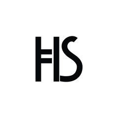 HS monogram logo design letter text name symbol monochrome logotype alphabet character simple logo