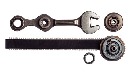 Industrial Tools  Parts on White.