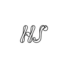HS monogram logo design letter text name symbol monochrome logotype alphabet character simple logo