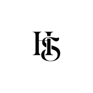 HS monogram logo design letter text name symbol monochrome logotype alphabet character simple logo