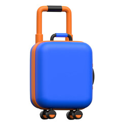 Trolley Bag 3D icon on transparent background