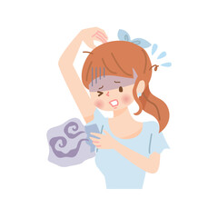 ワキの臭いが気になる女性