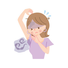 ワキの臭いが気になる女性