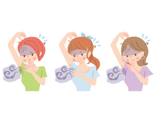 ワキの臭いが気になる女性達