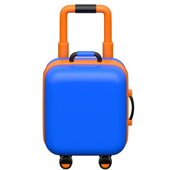 Trolley Bag 3D icon on transparent background