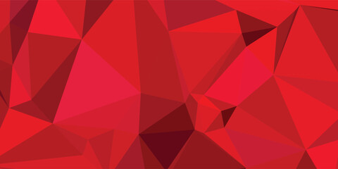 Bold abstract vector background with sharp red geometric polygons. Dynamic low poly design creates an intense, energetic and modern visual effect. triangle.