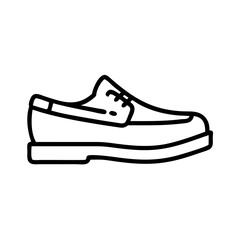 boat shoes line drawn footwear vector art - illustration boat shoes, isolated white background