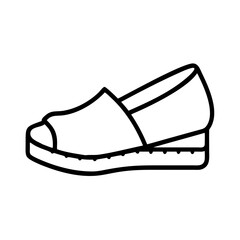 espadrilles line drawn footwear vector art - illustration espadrilles, isolated white background