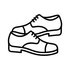 oxfords line drawn footwear vector art - illustration oxfords, isolated white background