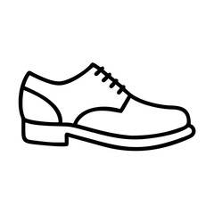oxfords line drawn footwear vector art - illustration oxfords, isolated white background