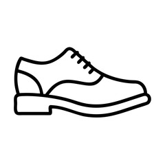 oxfords line drawn footwear vector art - illustration oxfords, isolated white background