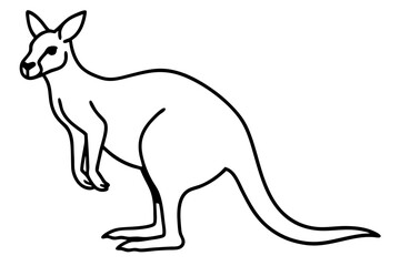 Modern Kangaroo Silhouette