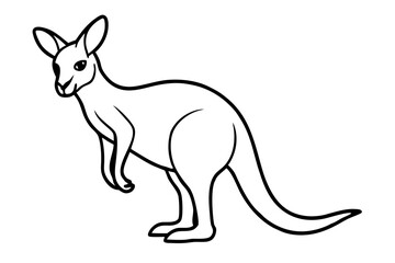 Modern Kangaroo Silhouette