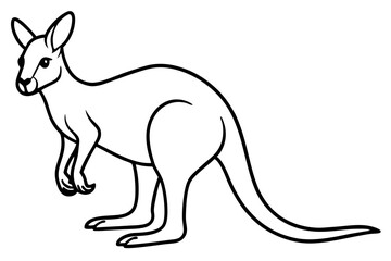 Modern Kangaroo Silhouette