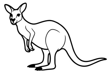 Modern Kangaroo Silhouette
