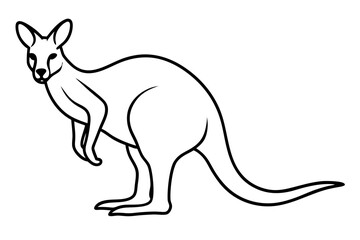 Modern Kangaroo Silhouette