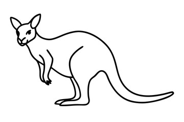 Modern Kangaroo Silhouette