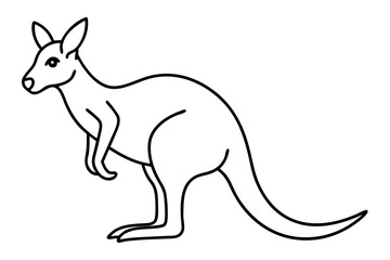 Modern Kangaroo Silhouette