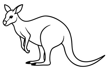 Modern Kangaroo Silhouette