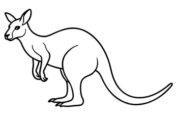 Modern Kangaroo Silhouette