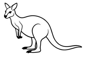 Modern Kangaroo Silhouette