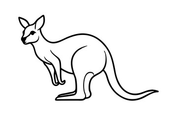 Modern Kangaroo Silhouette