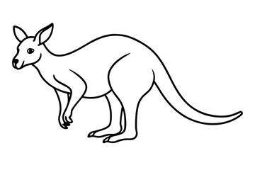 Modern Kangaroo Silhouette