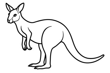 Modern Kangaroo Silhouette