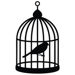 birdcage with a bird