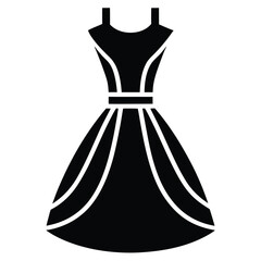 vector illustration of a wedding dress