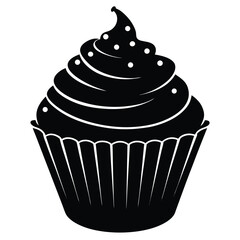 cupcake with chocolate icing