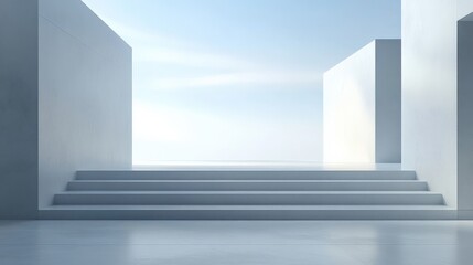 Obraz premium Modern Minimalist Architectural Staircase